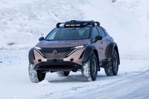 A Nissan Ariya will go from the North Pole to the South Pole