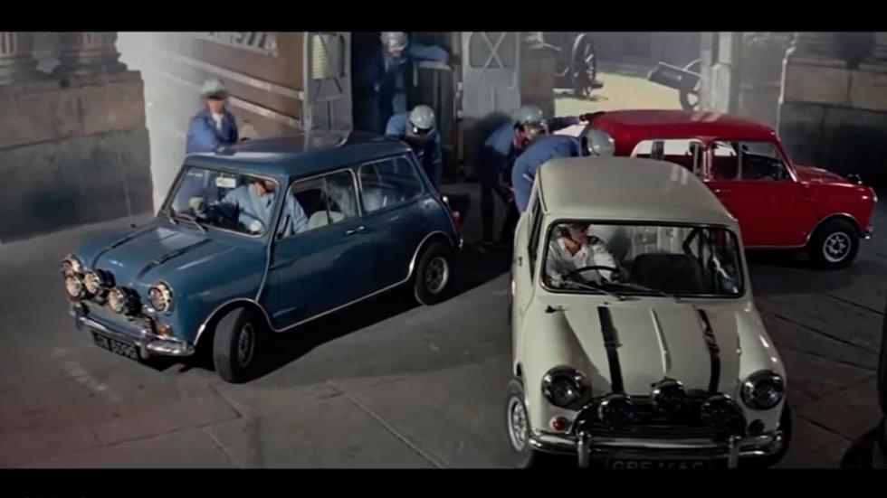 The Italian Job - Mini azul, blanco y rojo The Italian Job - Mini azul, blanco y rojo